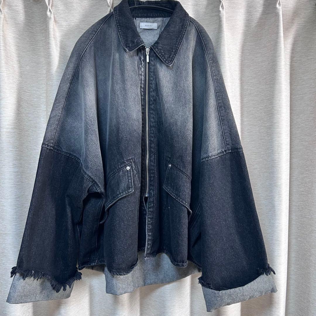 ◉送料無料　knuth marf デニムオーバーシャツジャケット　ブラックS