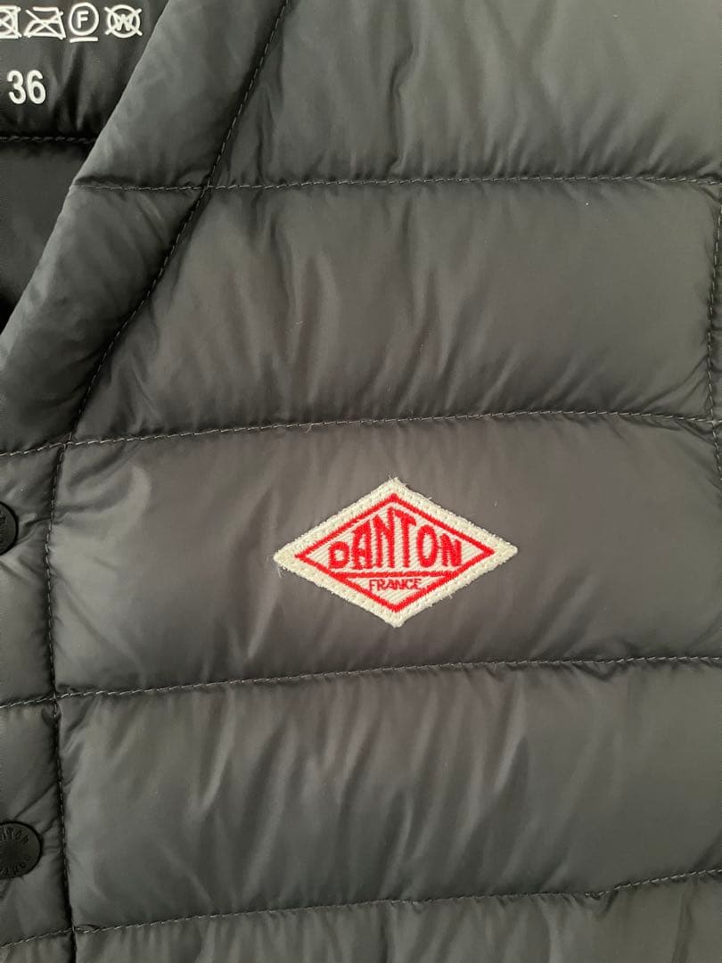 ダントンDANTON インナーダウンベスト　グレー　サイズ36 Vネック