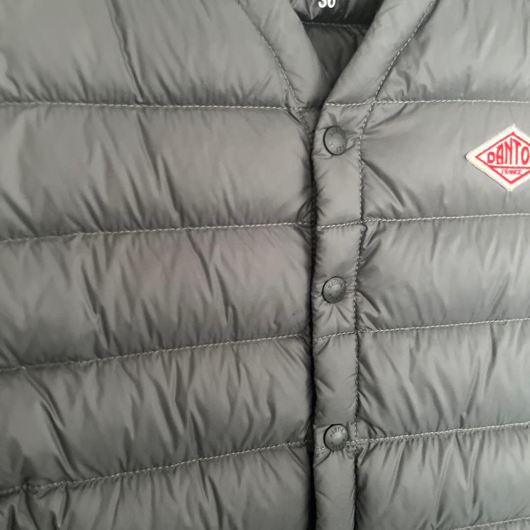 ダントンDANTON インナーダウンベスト　グレー　サイズ36 Vネック