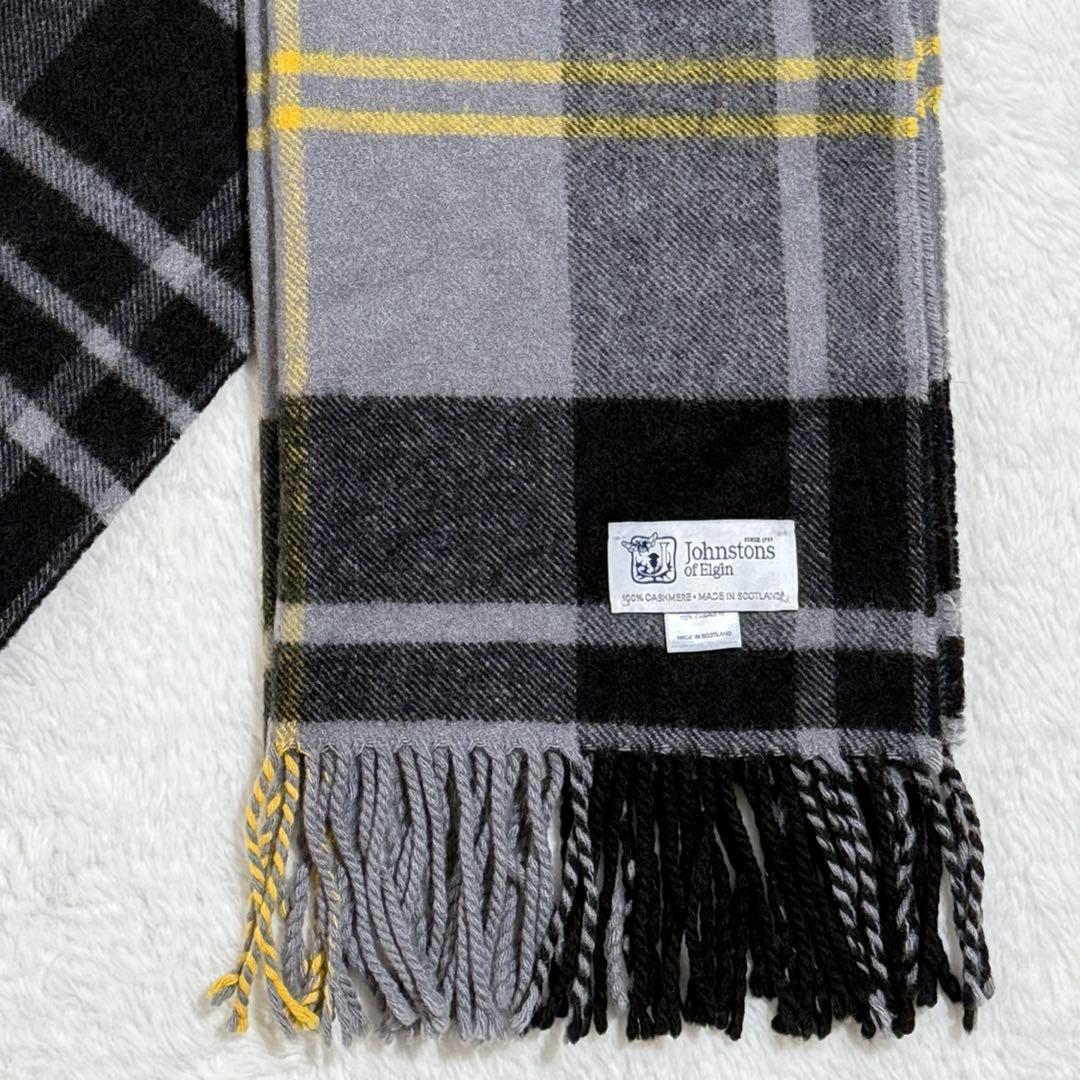 美品✨　ジョンストンズ　グレーマクファーソン　カシミヤ100％　チェック柄　現行
