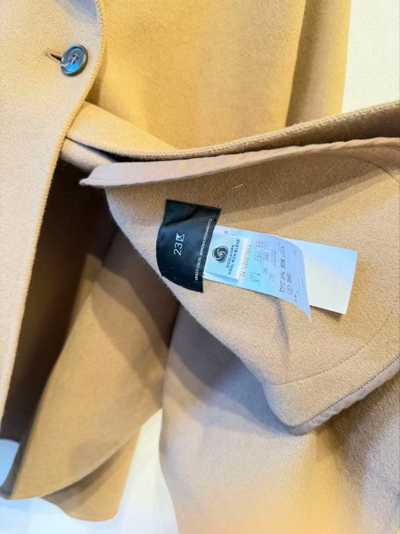 23区今季新品【見上愛さん着用ウールライトリバー ポンチョシルエット