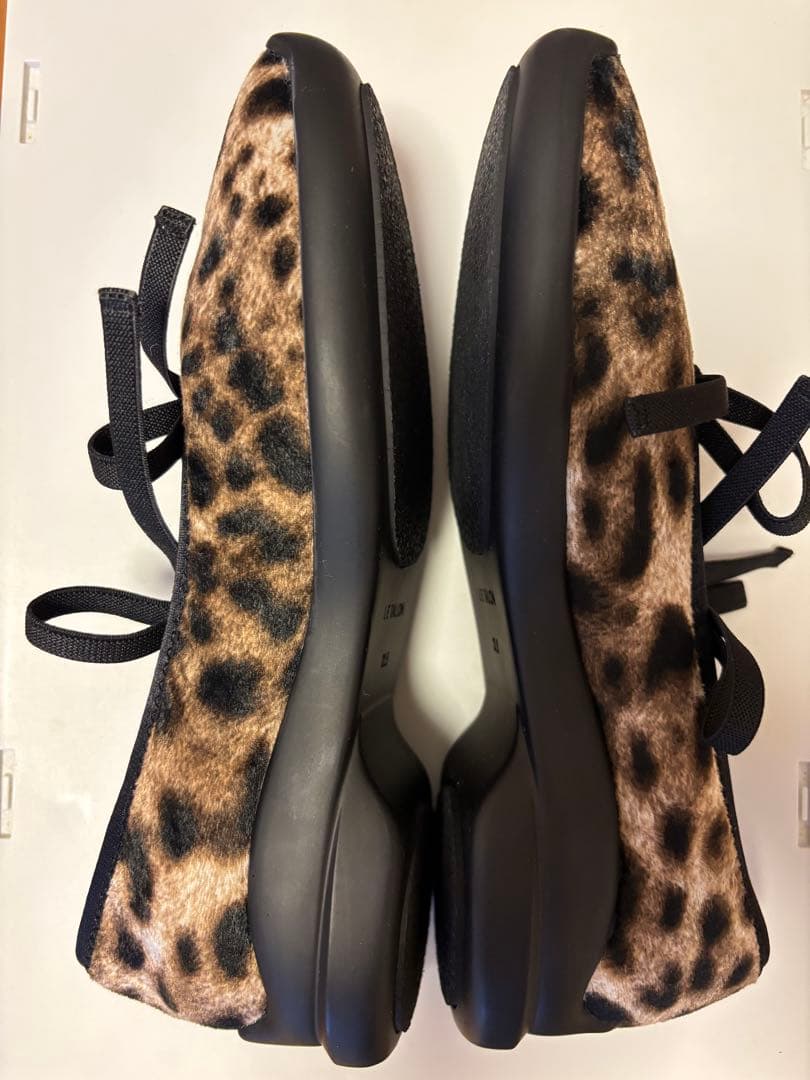 LE TALON Lダブルリボンバレリーナ　ブラウン系その他（レオパード）