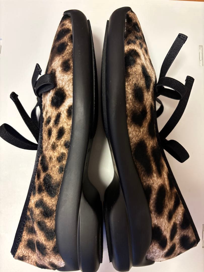 LE TALON Lダブルリボンバレリーナ　ブラウン系その他（レオパード）