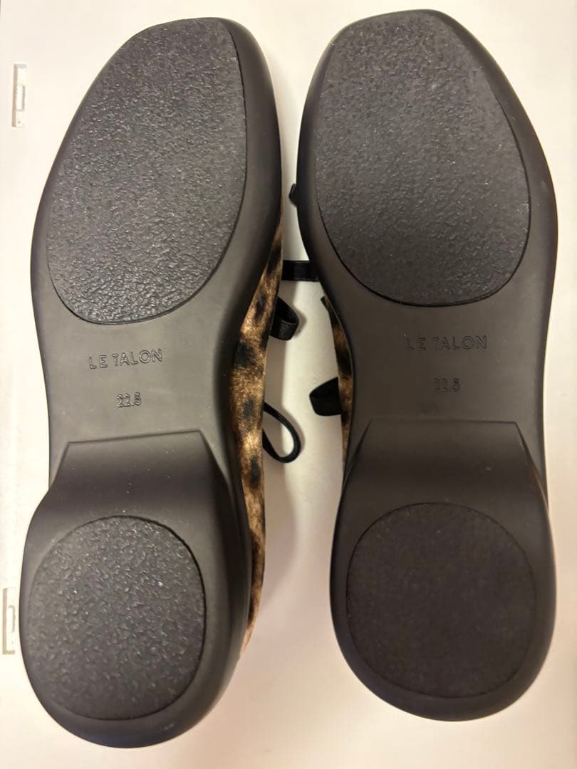 LE TALON Lダブルリボンバレリーナ　ブラウン系その他（レオパード）