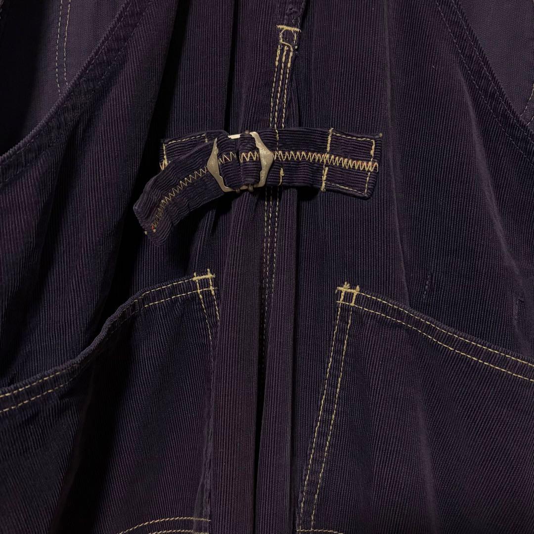 45rpm 45r コーデュロイオーバーオール　オールインワン　インディゴ　藍染