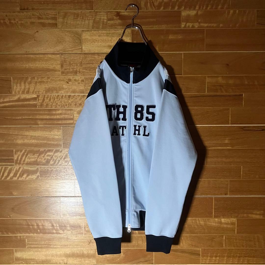 トミーヒルフィガー　トラックジャケット　ジャージ　水色　ネイビー　刺繍　L〜XL