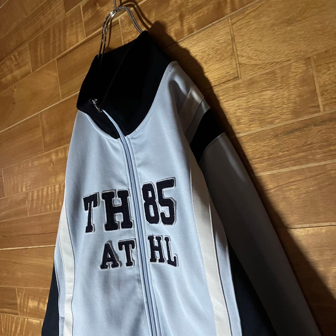 トミーヒルフィガー　トラックジャケット　ジャージ　水色　ネイビー　刺繍　L〜XL