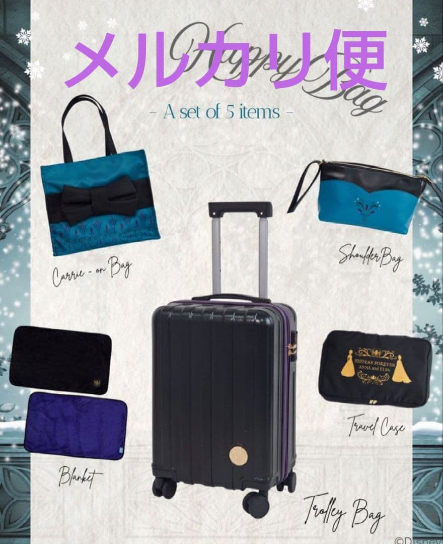 アナと雪の女王　 キャリーバッグ　5点セット