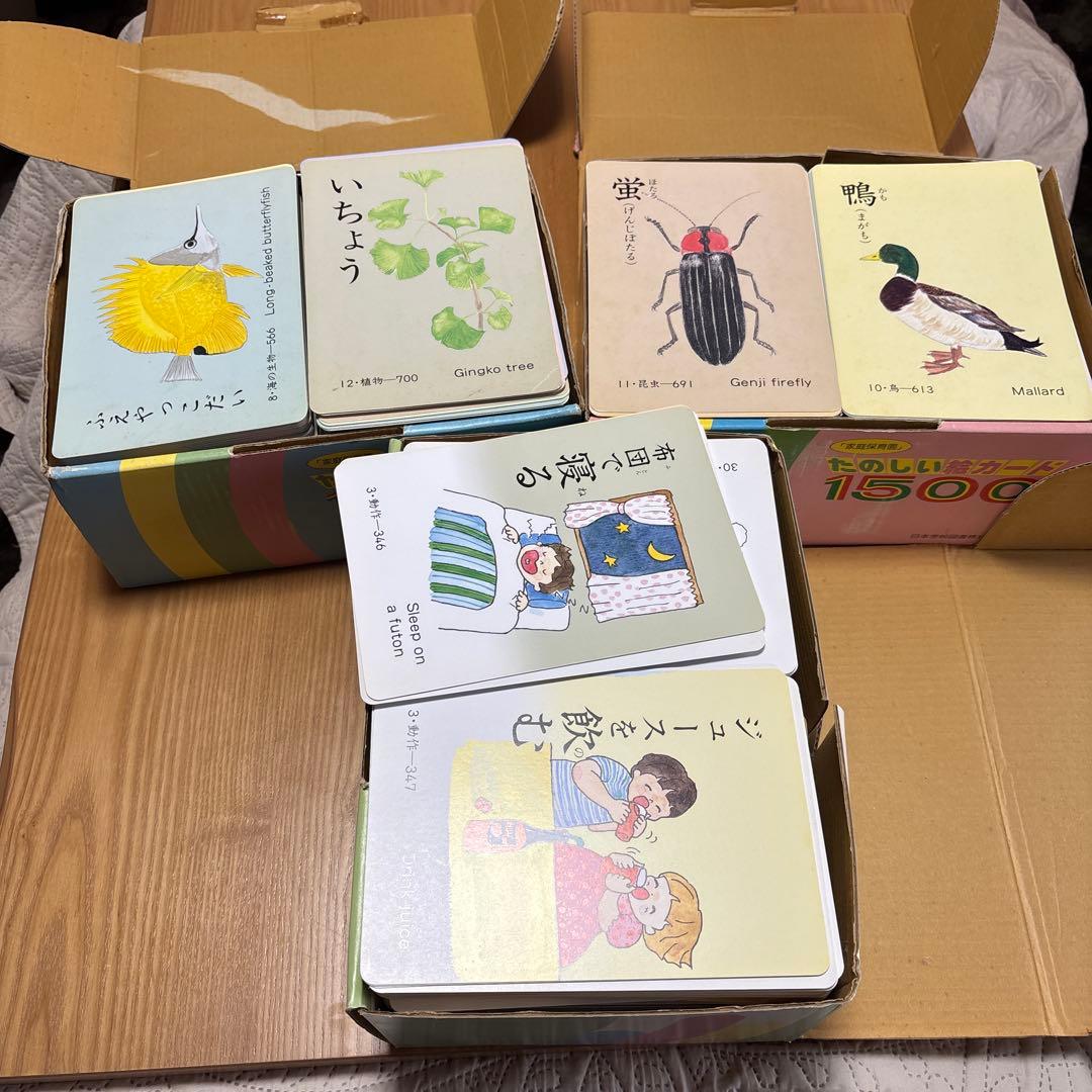七田式⭐︎家庭保育園⭐︎たのしい絵カード 1500枚セット A B C
