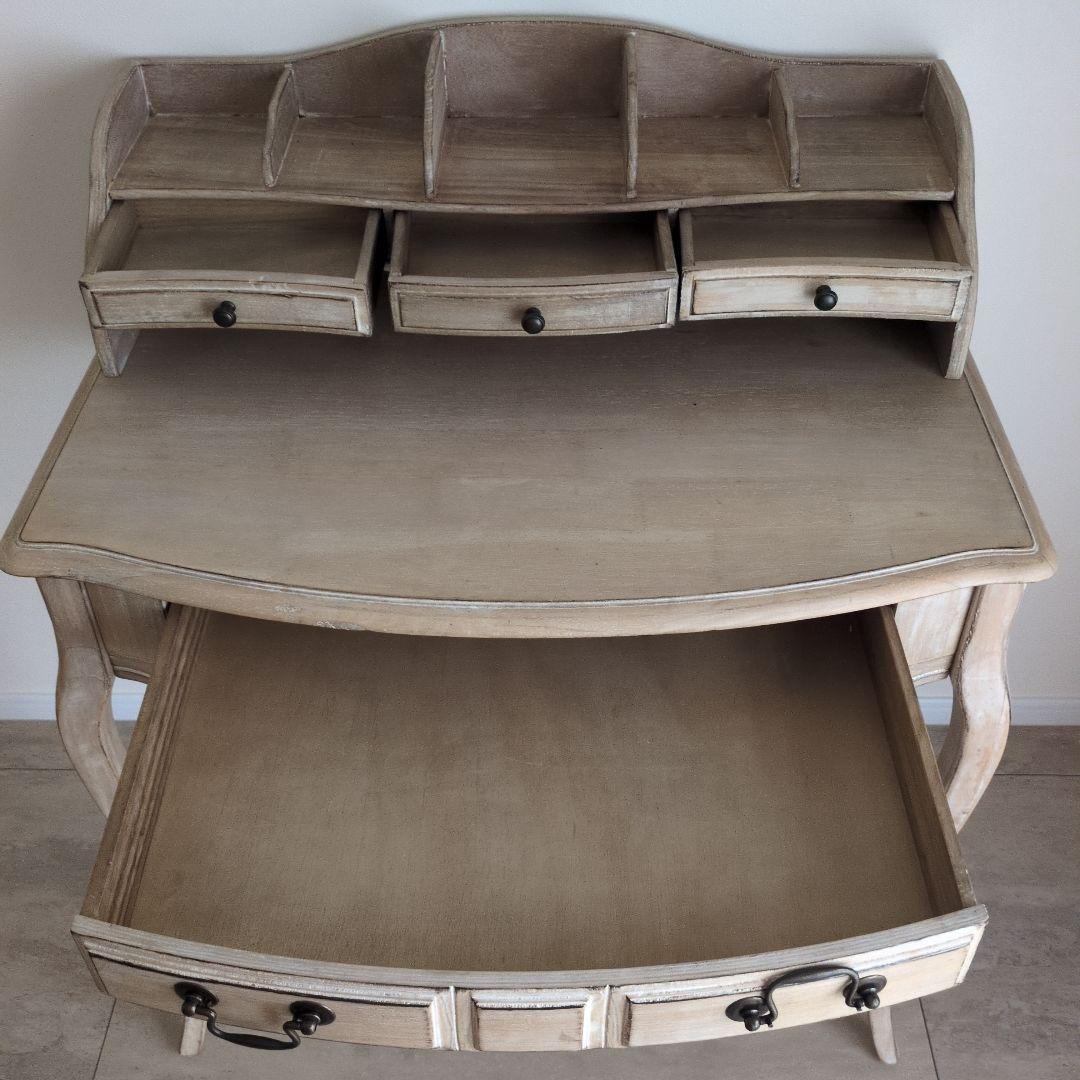 デスク（シャビーシック　フレンチシャビー　アンティーク　白家具）