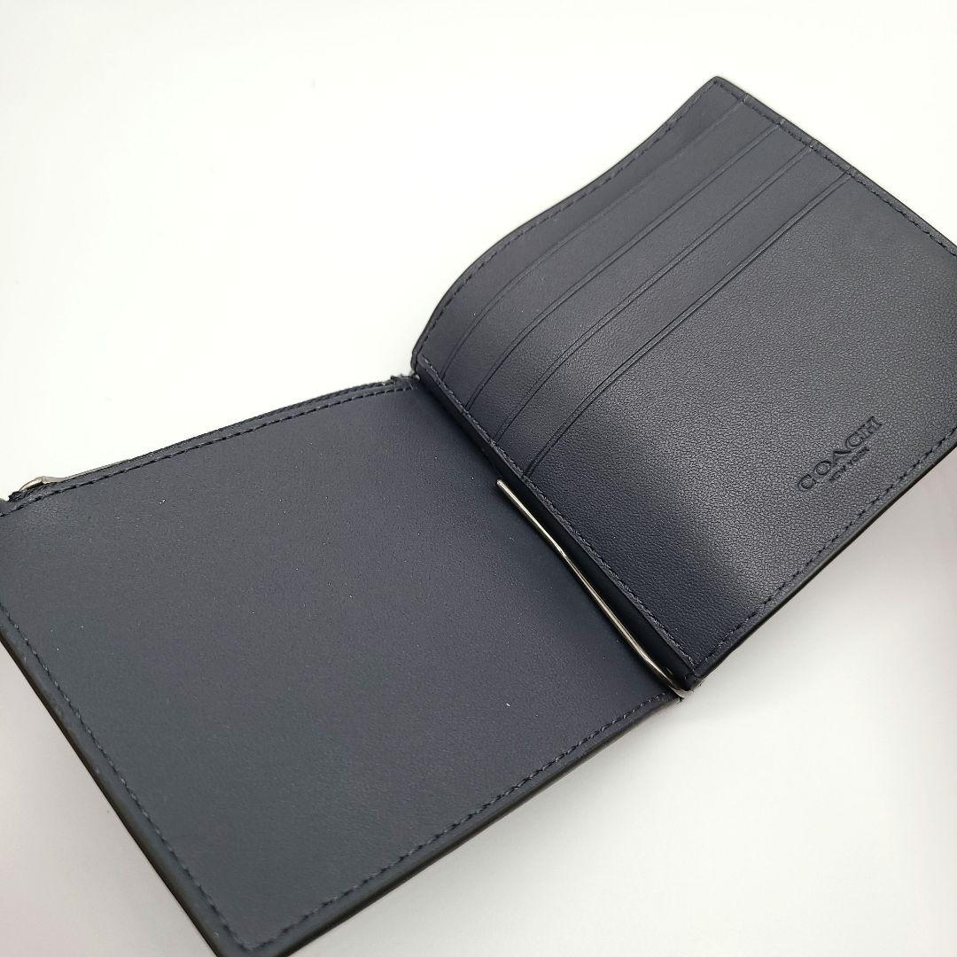 COACH マネークリップ 新品 デニム 最新作 限定品 レザー メンズ