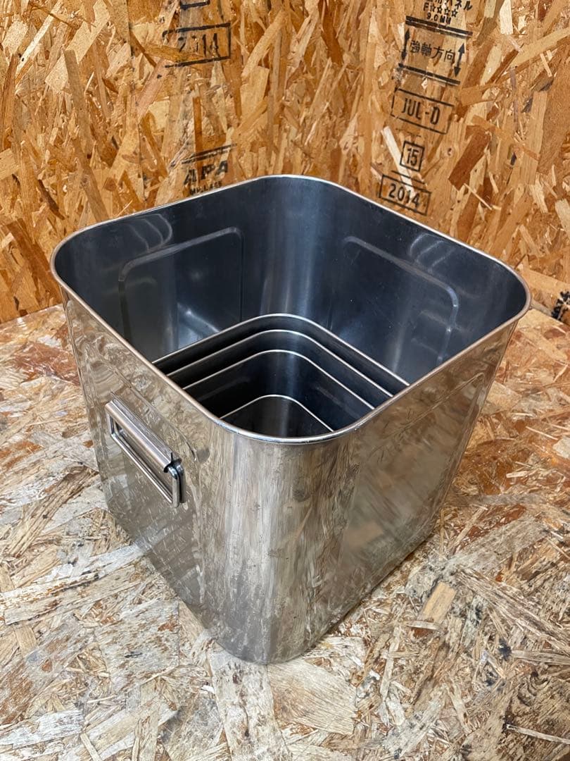 C(7588) ユキワ 深型 角キッチンポット 5個 ステンレス 業務用 厨房用