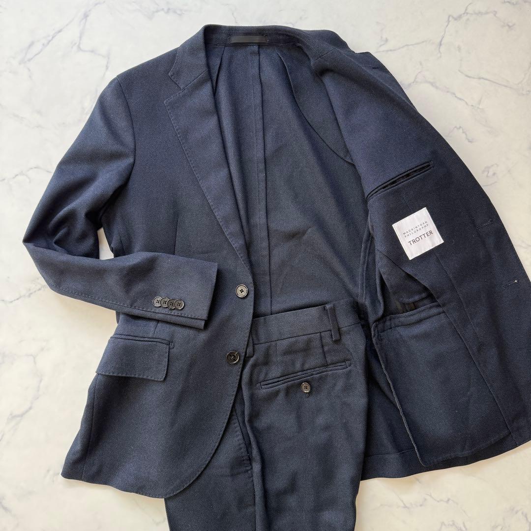 【極美品】　マッキントッシュフィロソフィー　トロッター　スーツ　高機能　紺　S