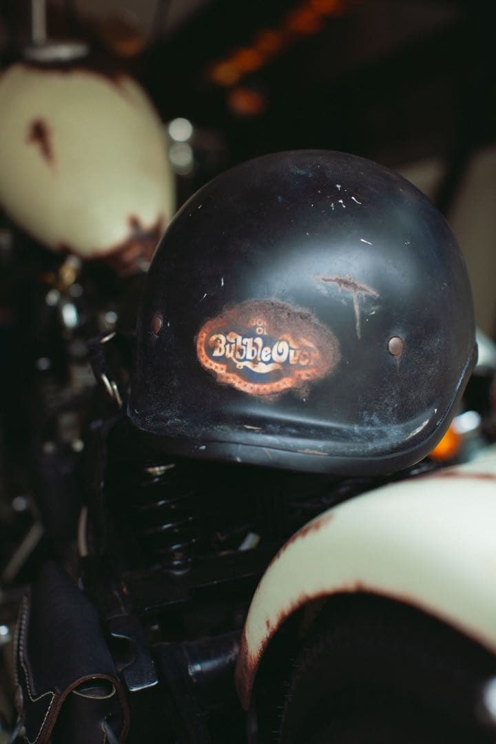 ※錆エイジング加工※EASYRIDERS Half Cap Helmet