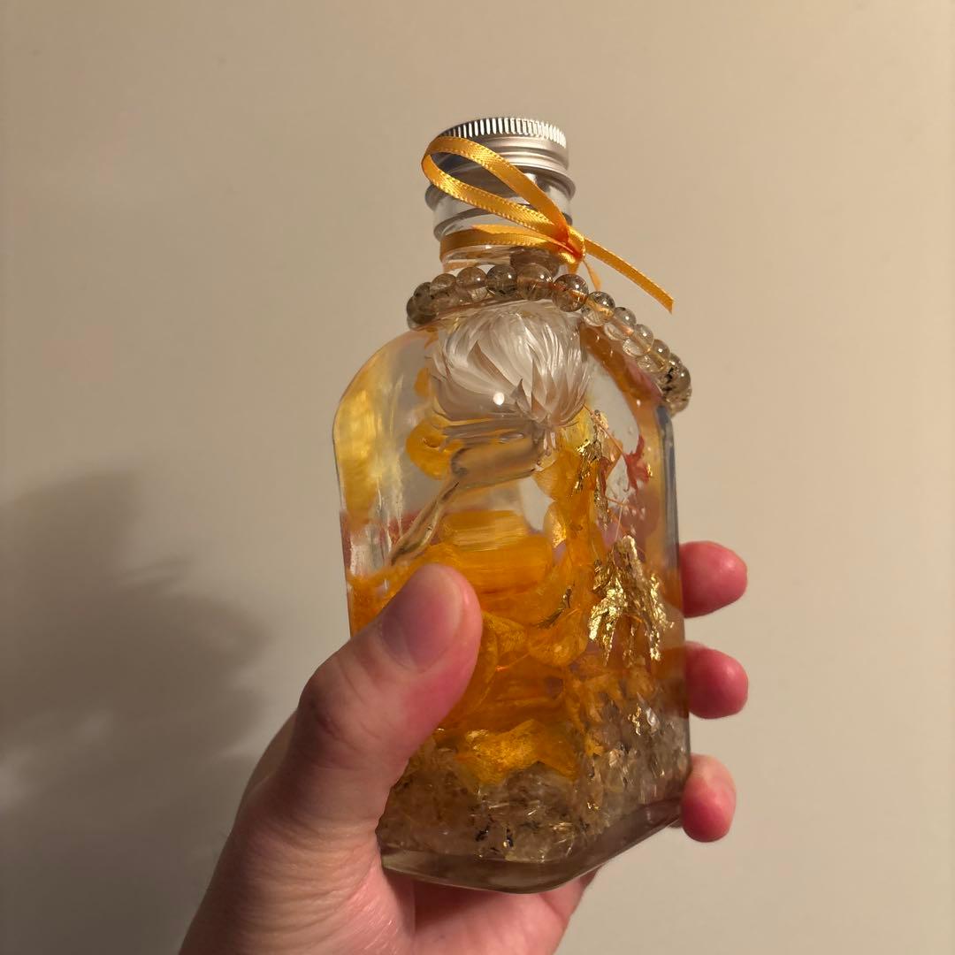 金箔入りのゴールドパワーハーバリウム！ルチル入り！