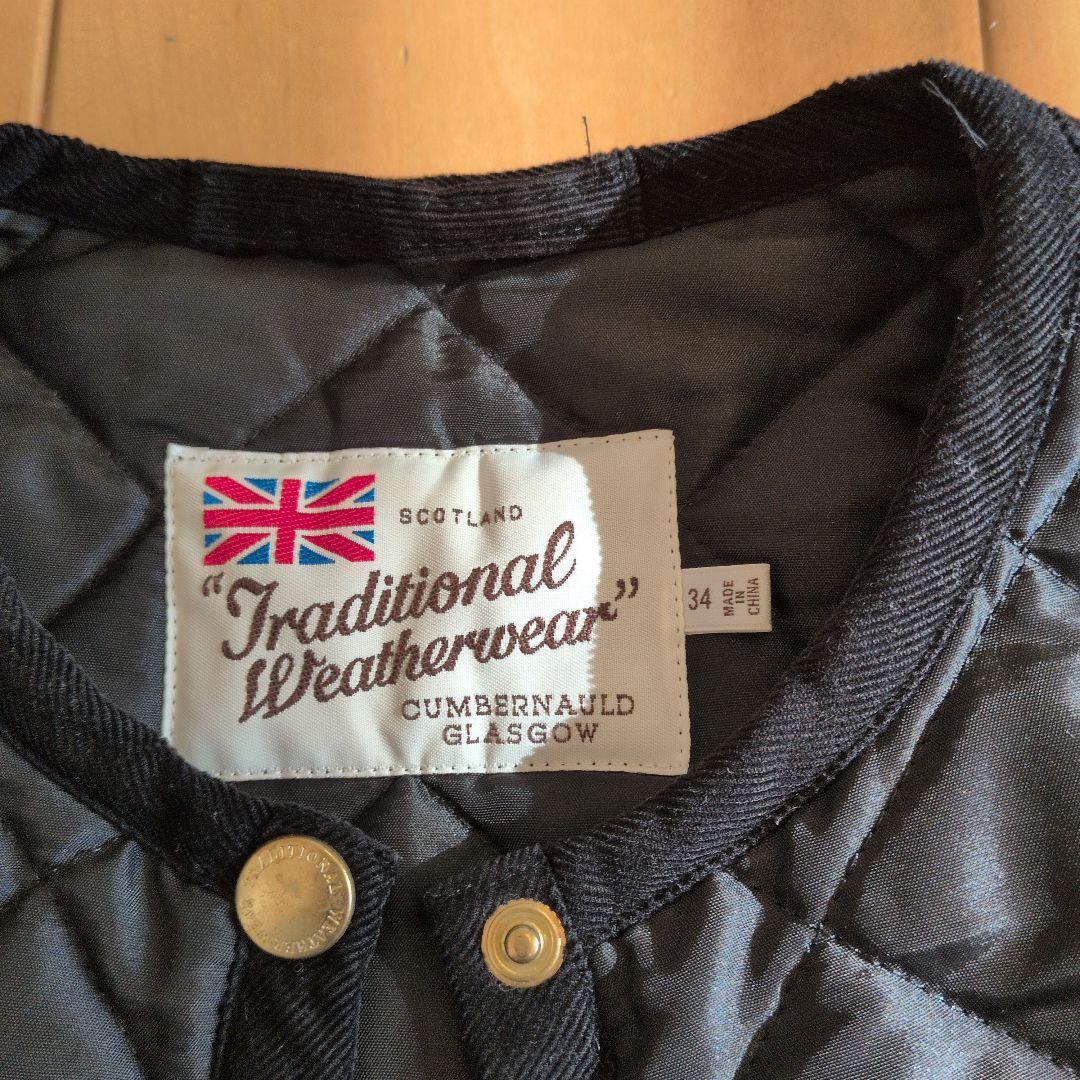 トラディショナルウェザーウェア　アークリー　キルティングジャケット　ブラック