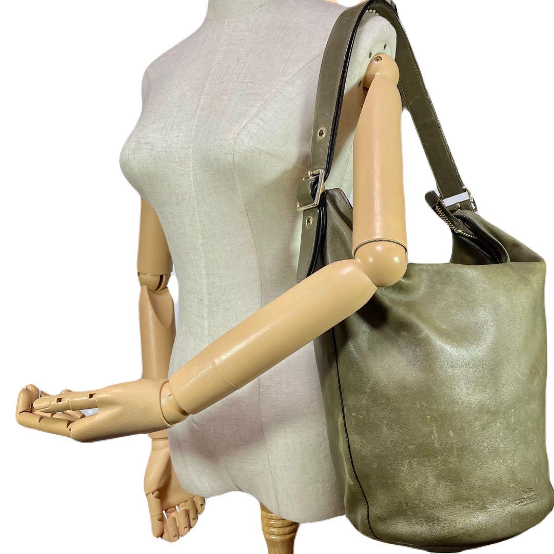 COACH オールドコーチ ショルダーバッグ バケツ型 レザー ヴィンテージ