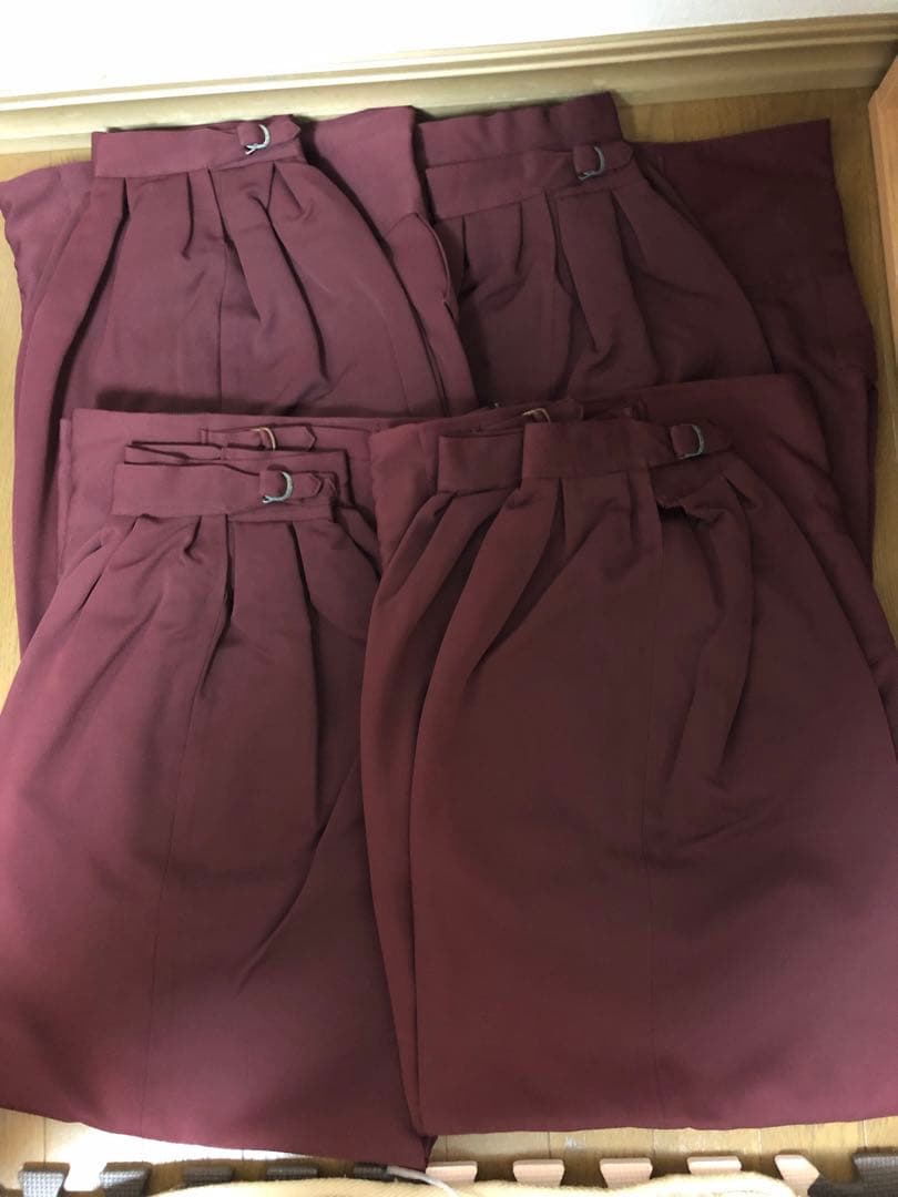 ⭐︎日本製⭐︎三つボタンニッカ【エンジ】【紫】17本