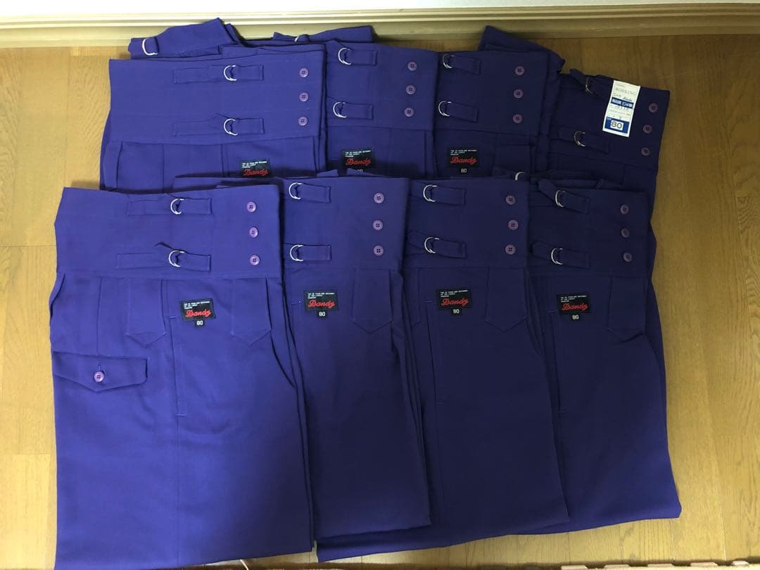 ⭐︎日本製⭐︎三つボタンニッカ【エンジ】【紫】17本