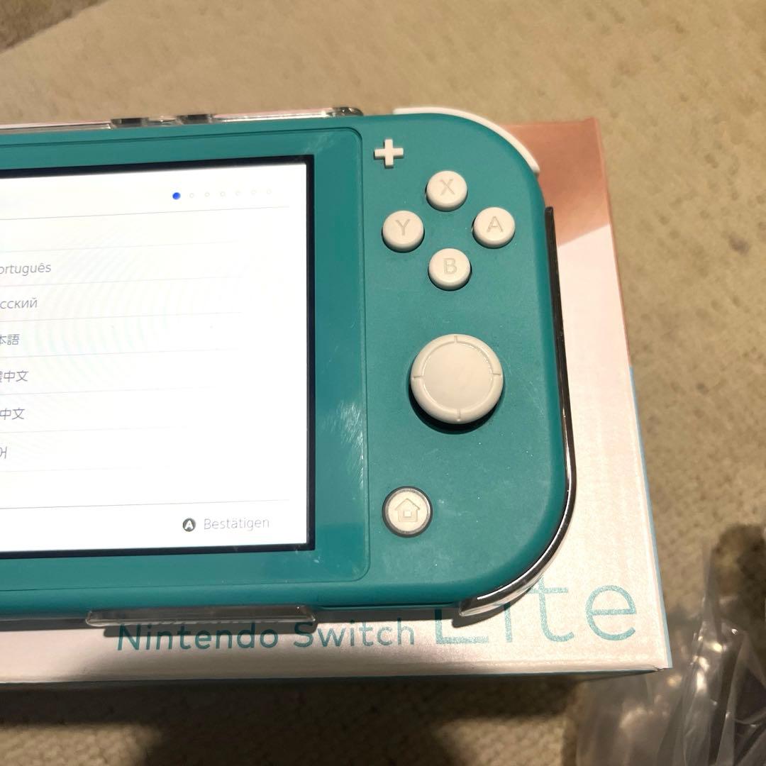 【美品】箱＆カバー＆フィルム付きNintendoSwitchLite ターコイズ