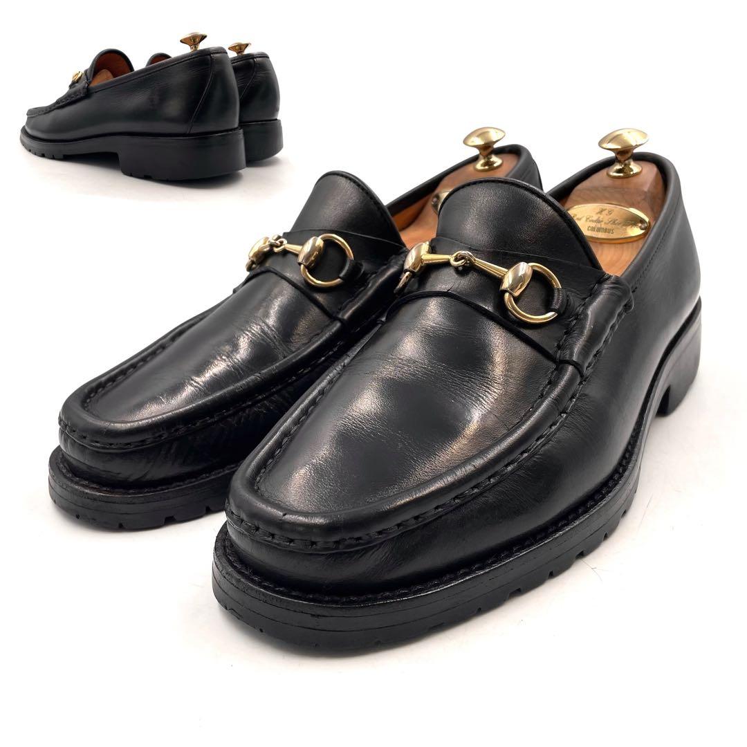 《美品》GUCCI グッチ ホースビット ビット ゴールド金具 黒 9 6030