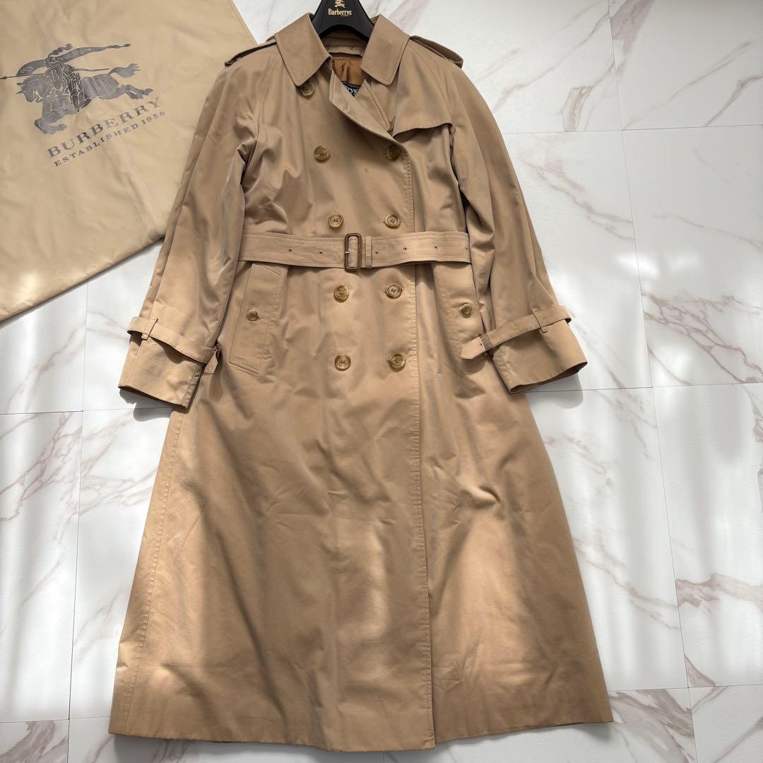 着丈114 ◆バーバリー ライナー ベルト付 トレンチコート マキシ丈