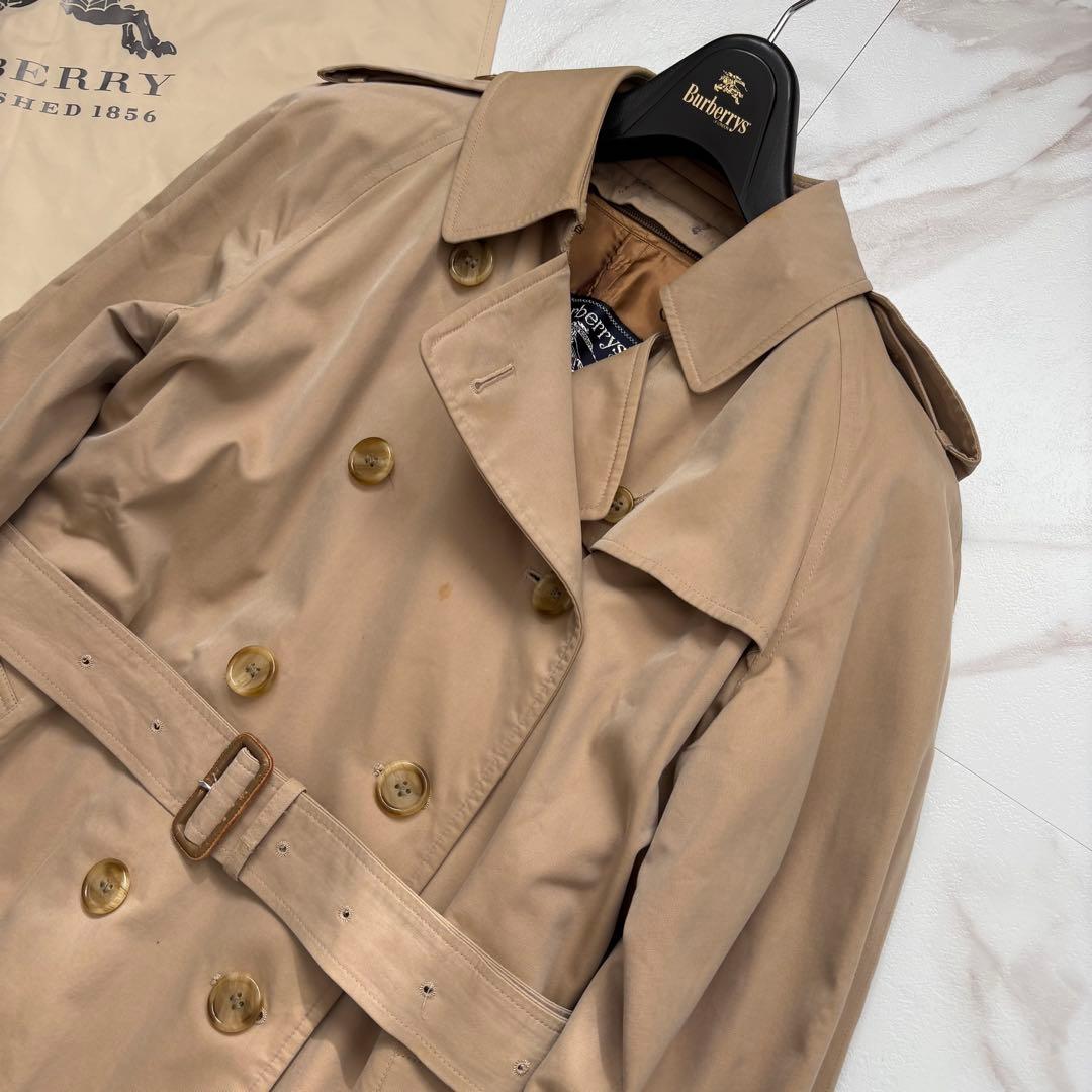 着丈114 ◆バーバリー ライナー ベルト付 トレンチコート マキシ丈