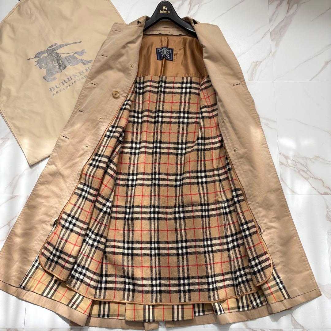 着丈114 ◆バーバリー ライナー ベルト付 トレンチコート マキシ丈