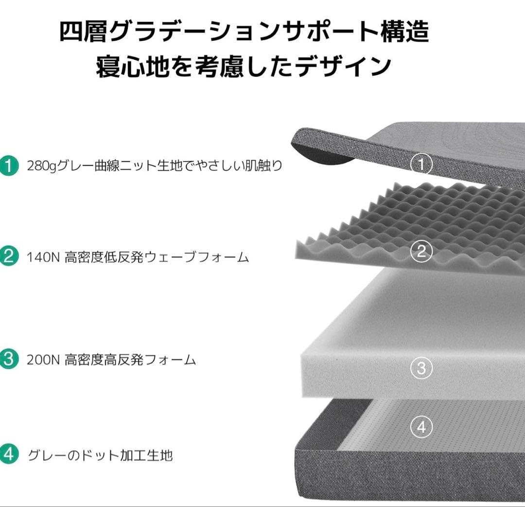 マットレス ダブル 折りたたみマットレス 厚さ10cm 二層構造 高反発