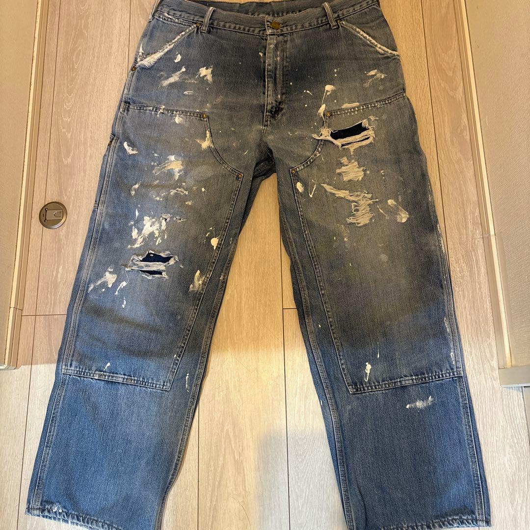 カーハントダブルニーペインタージーンズW36