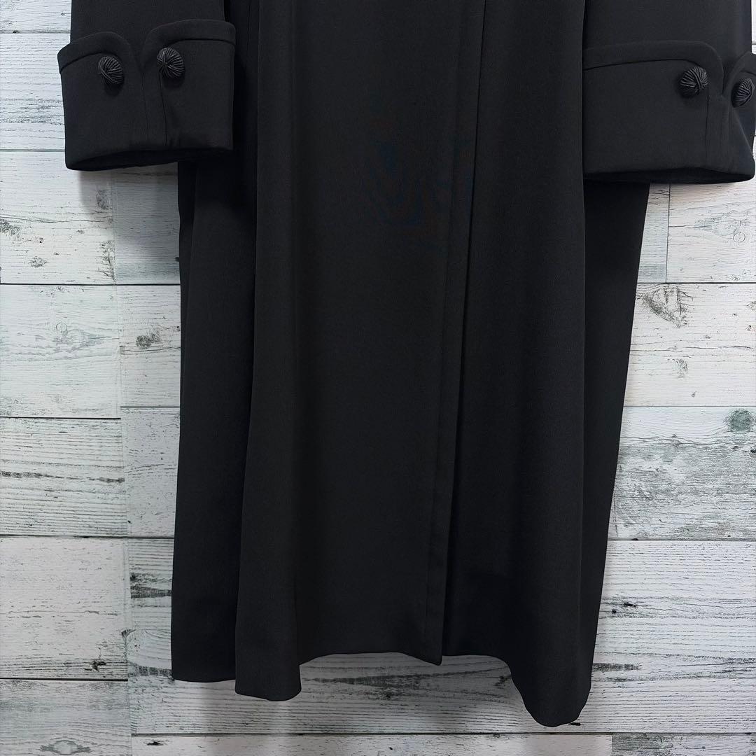 ☆大きいサイズ・13＋☆レリアン　ダブルコート　ロングコート　装飾ボタン　シルク