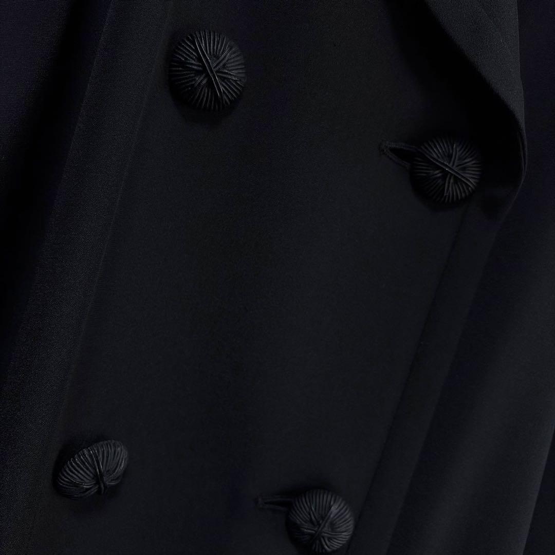 ☆大きいサイズ・13＋☆レリアン　ダブルコート　ロングコート　装飾ボタン　シルク