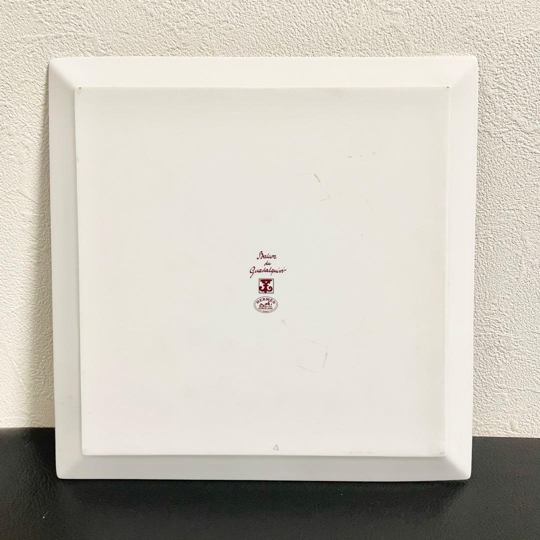 HERMES エルメス ガダルキヴィール スクエアプレート + マグカップ 赤色