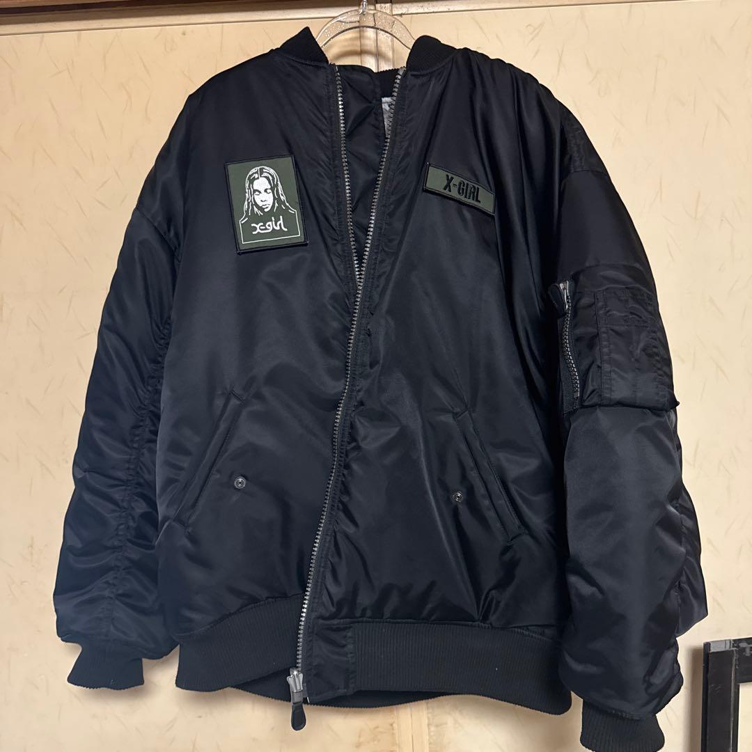 X-Girl ブラック MA-1ジャケット