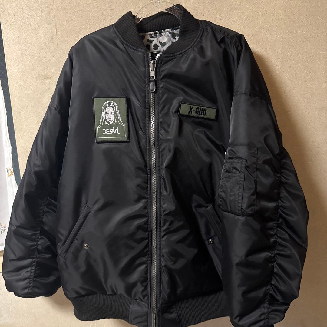X-Girl ブラック MA-1ジャケット