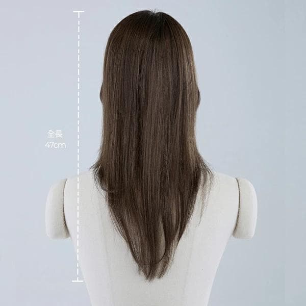 【PinkAge】手植えトップカバーサイドバングルーズCカール★ダークブラウン