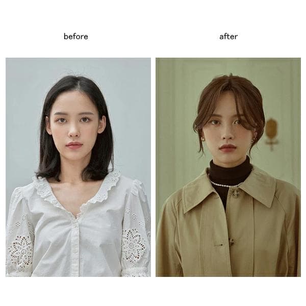 【PinkAge】手植えトップカバーサイドバングルーズCカール★ダークブラウン