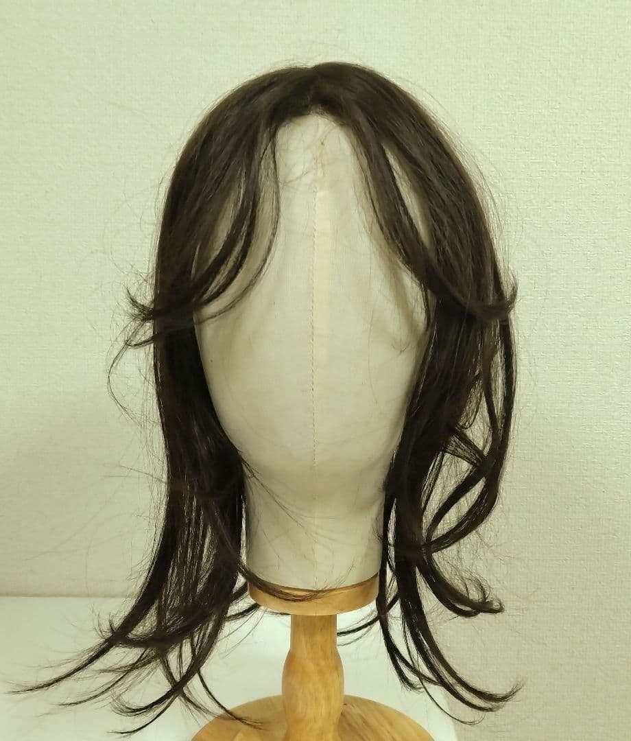 【PinkAge】手植えトップカバーサイドバングルーズCカール★ダークブラウン