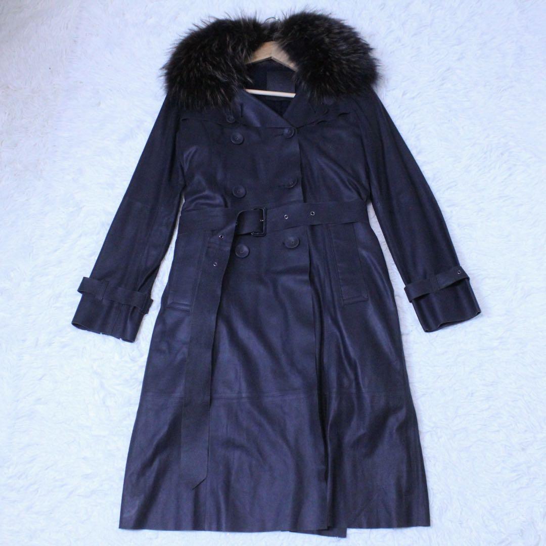 高級 rawtus raw+ ロウタス ヤギ革 トレンチコート カシミヤライナー