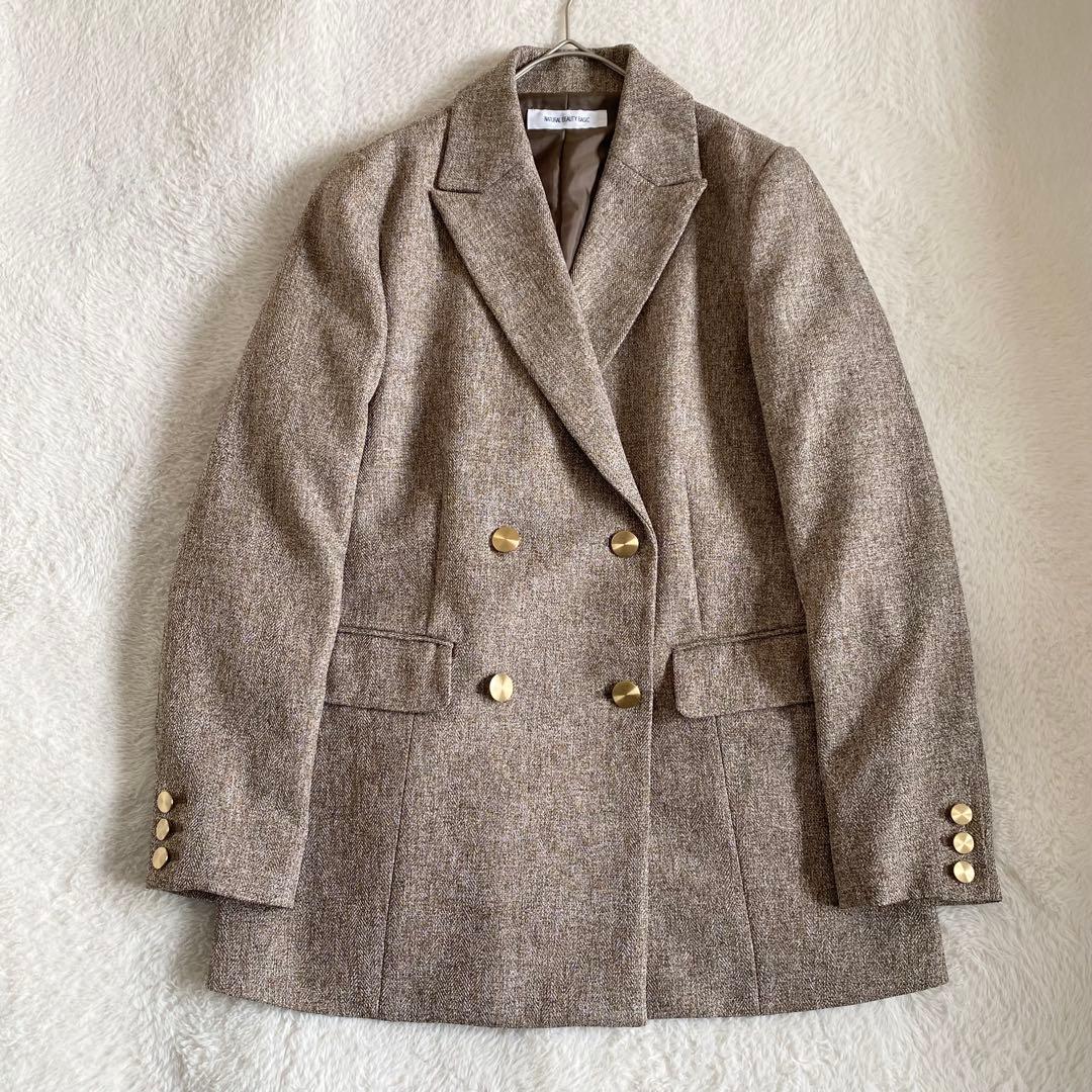 【Oggi掲載】美品　ナチュラルビューティーベーシック　ダブルブレストジャケット