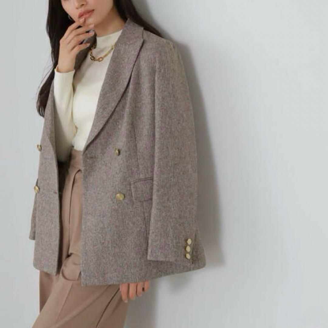 【Oggi掲載】美品　ナチュラルビューティーベーシック　ダブルブレストジャケット