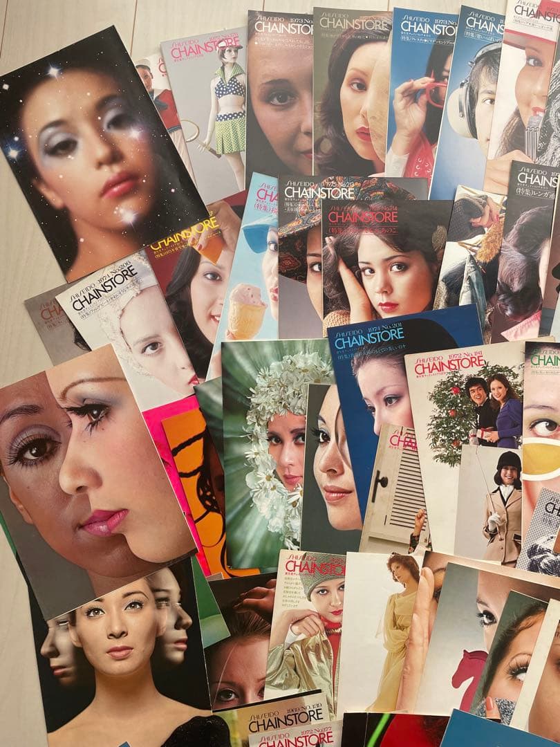 超貴重 約100枚　1967年〜75年 非売品 資生堂 チェインストア 表紙のみ