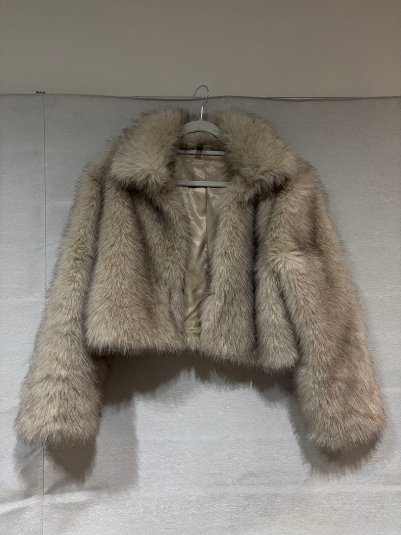  Sベージュ ファーコート