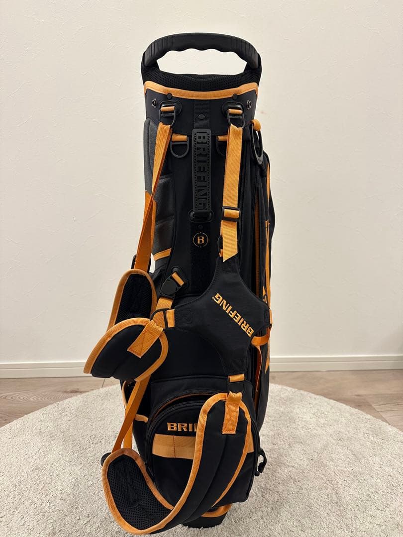 BRIEFING スタンドゴルフバッグ 黒とオレンジ