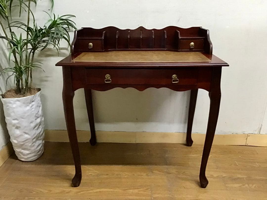 つき☆管243☆英国調☆ヨーロピアンクラシック☆アンティークデスク☆平机