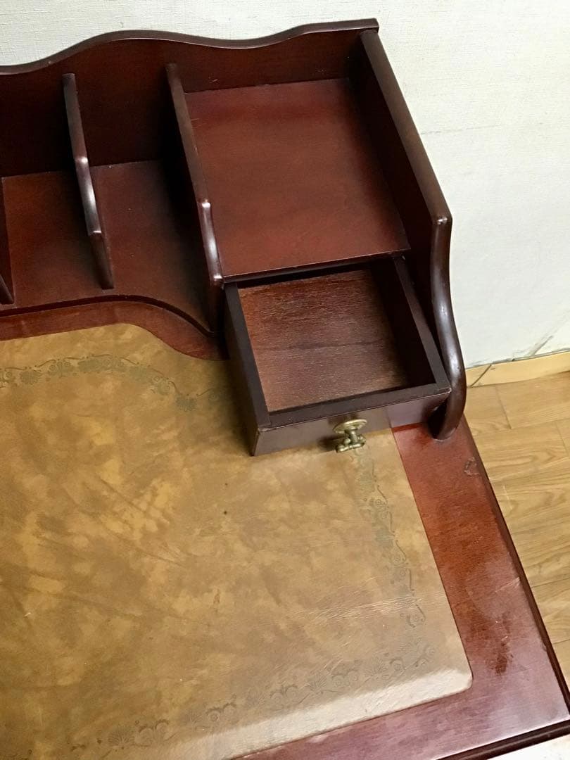 つき☆管243☆英国調☆ヨーロピアンクラシック☆アンティークデスク☆平机