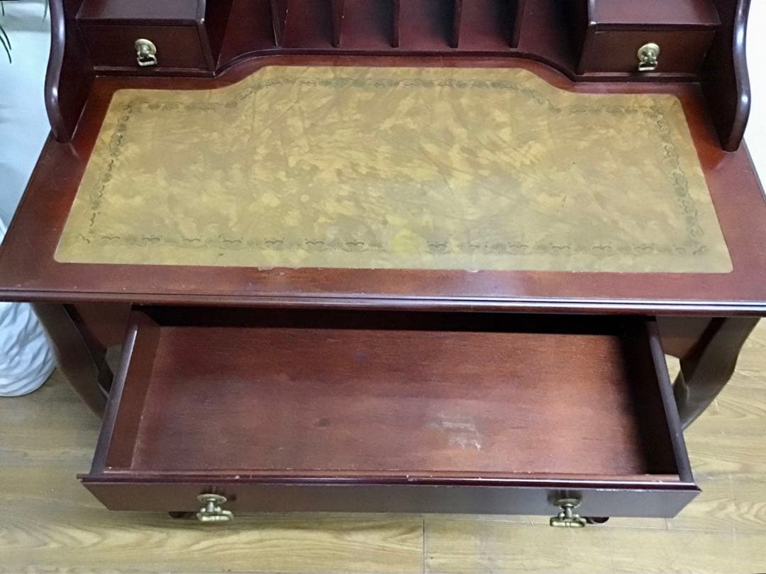 つき☆管243☆英国調☆ヨーロピアンクラシック☆アンティークデスク☆平机