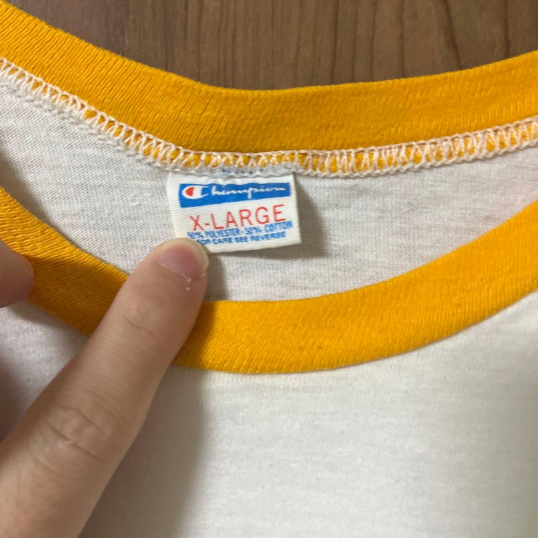 Champion 80s トリコタグTシャツ X-LARGE リンガー
