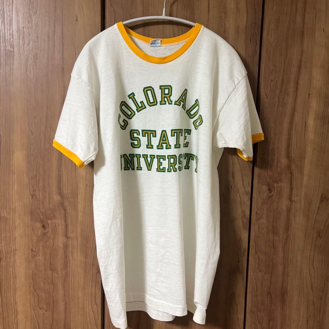 Champion 80s トリコタグTシャツ X-LARGE リンガー