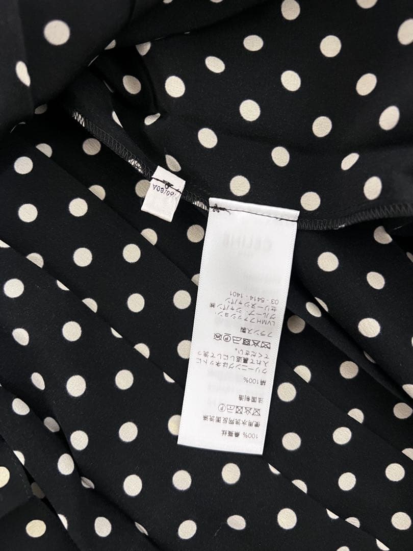 CELINE ドット柄ワンピース